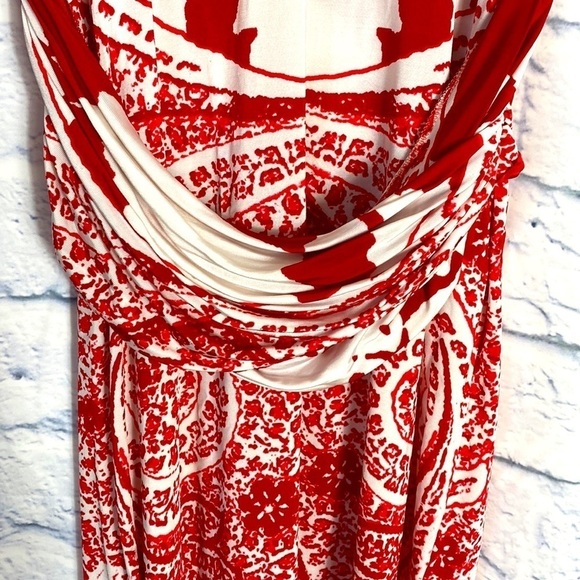 Etro red print jersey 3/4 sleeve dress size 6 - Picture 3 of 6